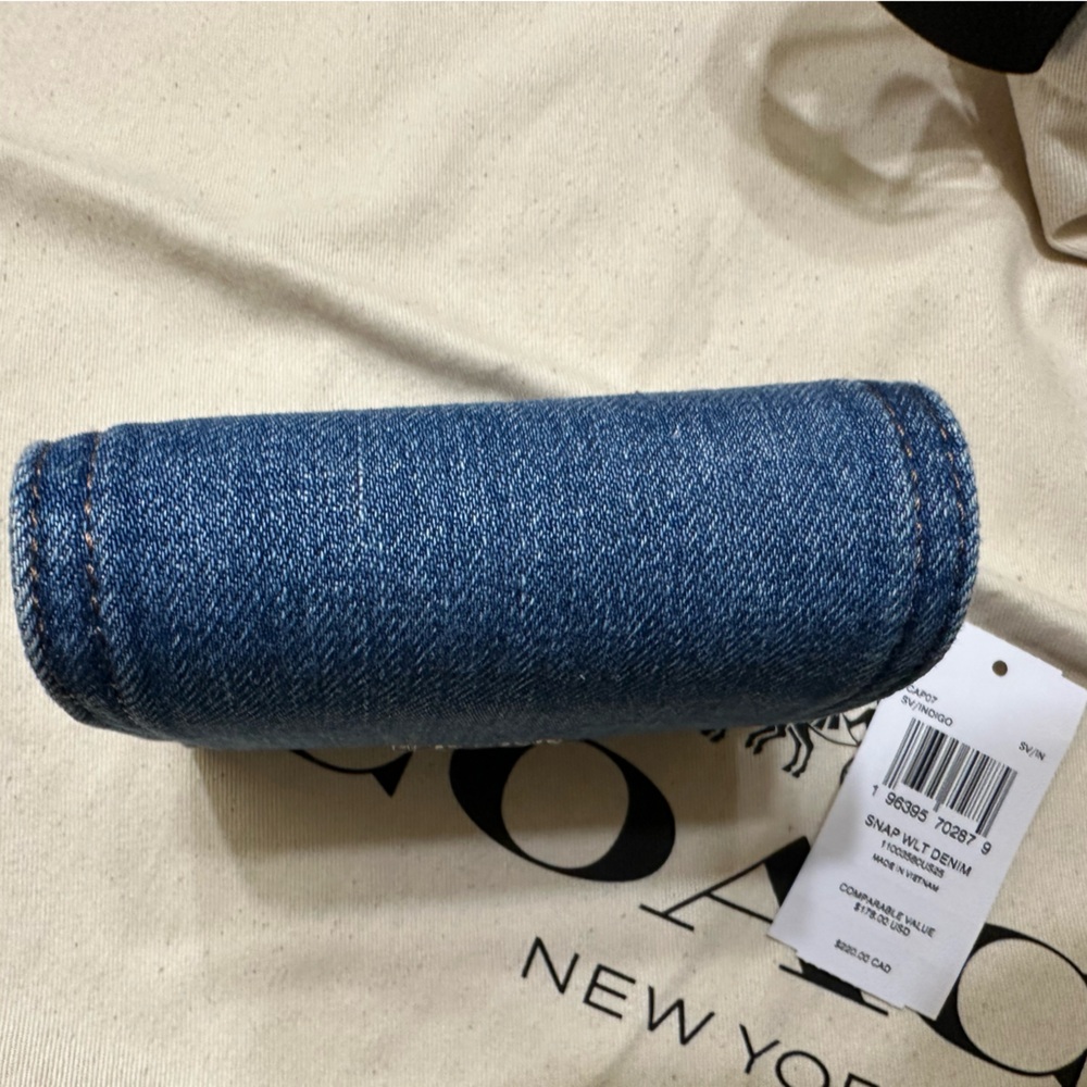Coach Denim Snap Wallet - Picture 5 of 14